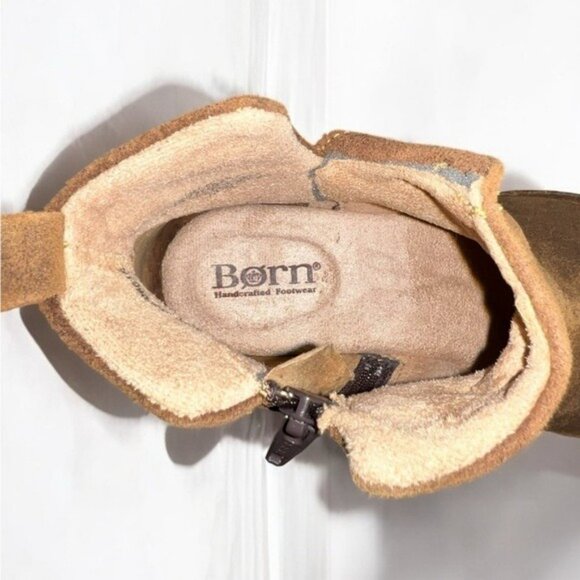 🌻NEW w.box Born "Varas" Brown Glazed Ginger Ankle Boots Size 6 - Picture 6 of 11